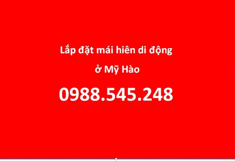 Lắp đặt mái hiên di động ở mỹ hào hưng yên