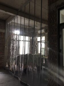 rèm nhựa pvc dạng cố định 