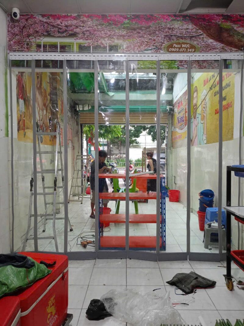 Rèm pvc Ngăn lạnh cố định